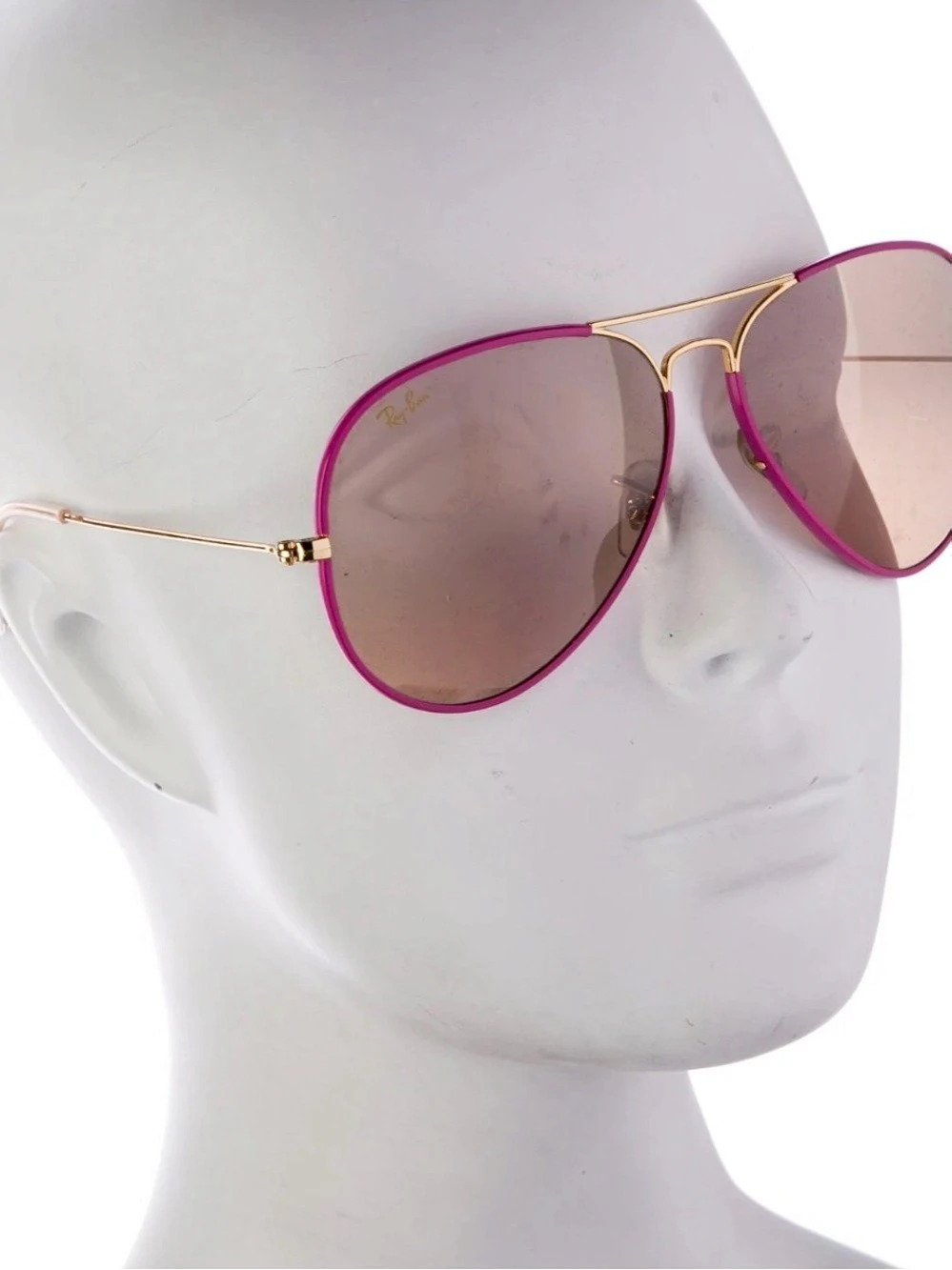 Ray Ban Aviator Full Color Pink & Gold 58mm